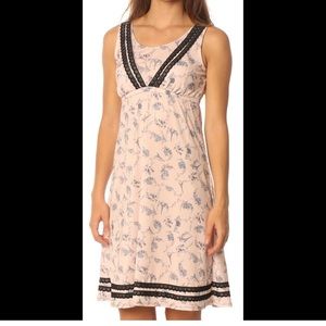 Maternity Paris Print Nursing Gown Medium